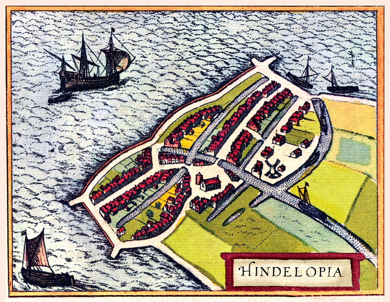 Hindelopen 1594 Braun en Hogenberg